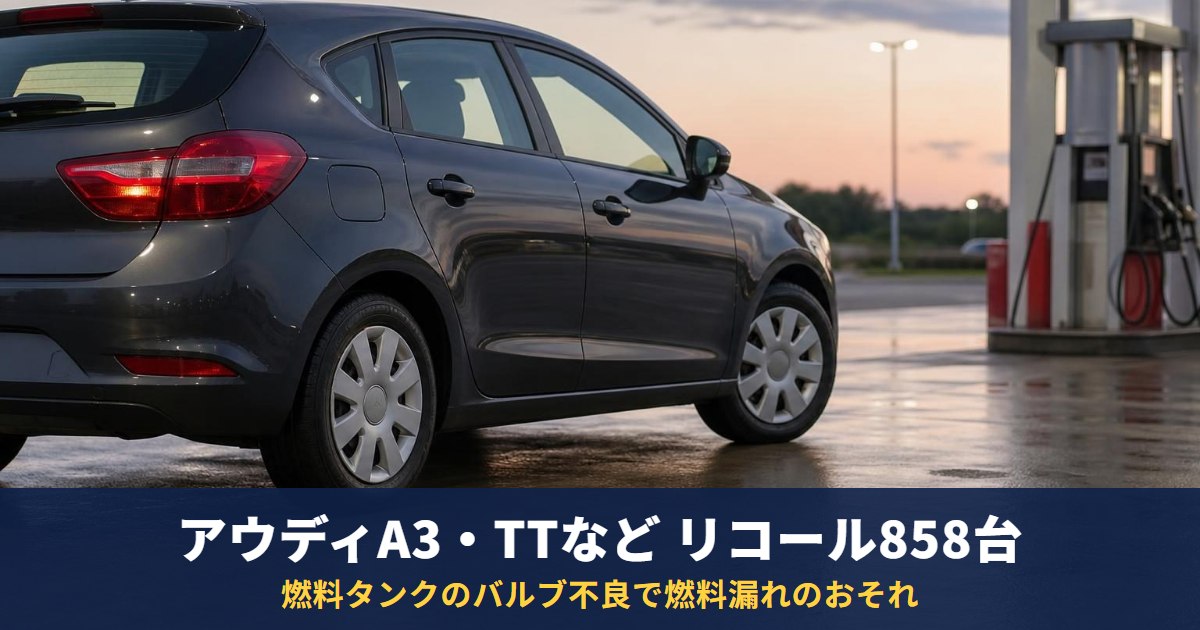 アウディA3・S3・TT・SQ2などリコール858台｜燃料漏れのおそれ、対象の調べ方