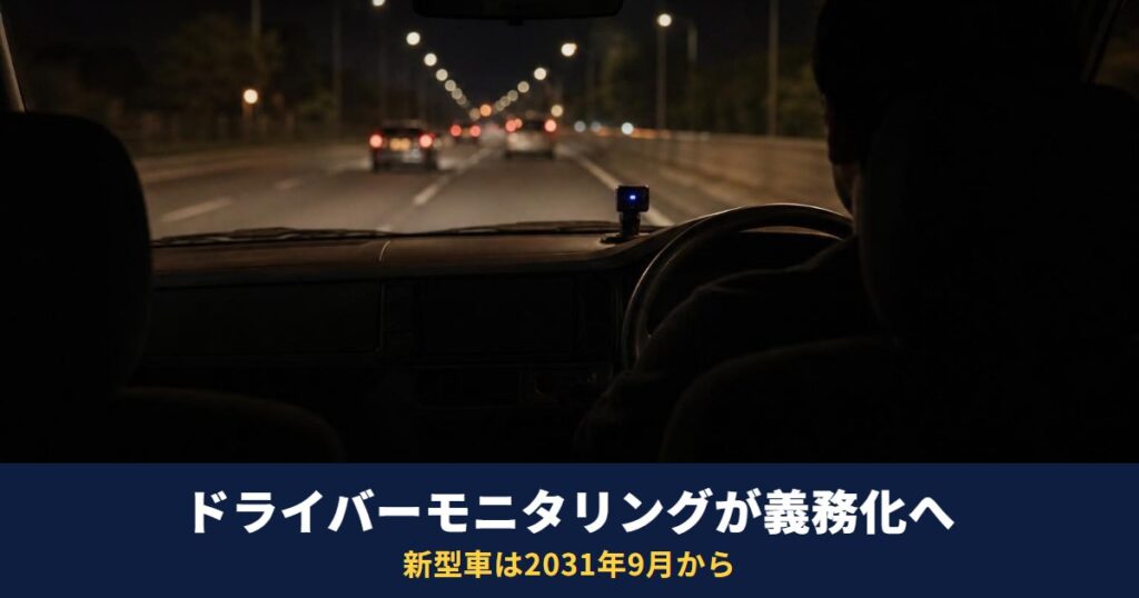 ドライバーモニタリングシステムが義務化へ｜新型車は2031年9月から、今の車はどうなる?