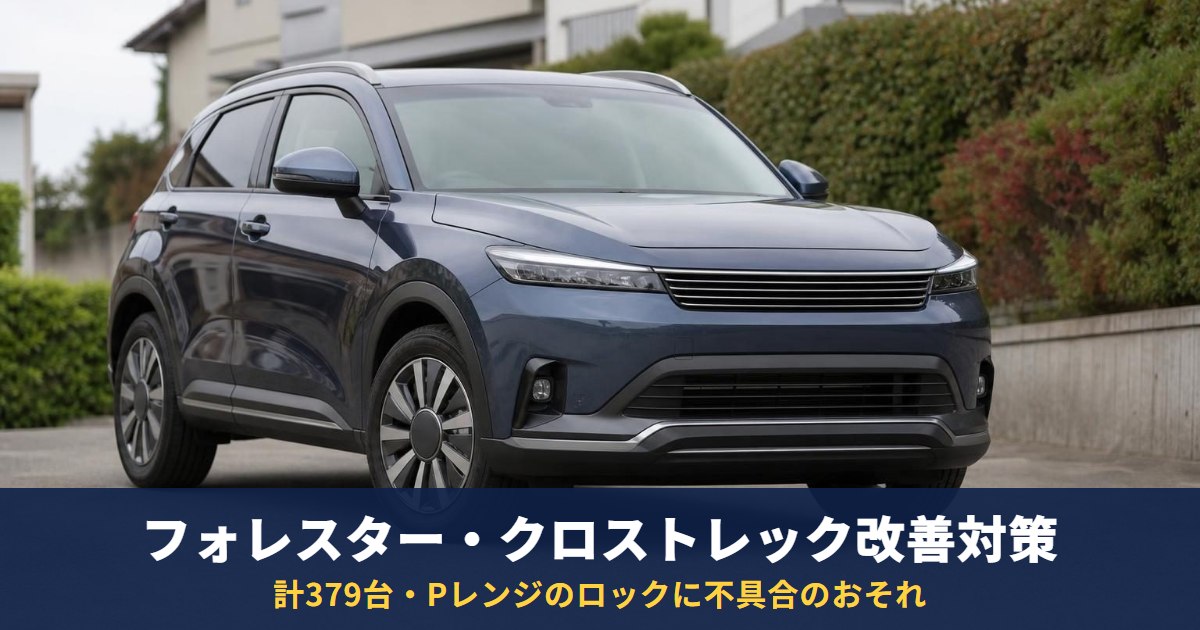 フォレスター・クロストレック改善対策379台｜リコールとの違いとPレンジのロック喪失