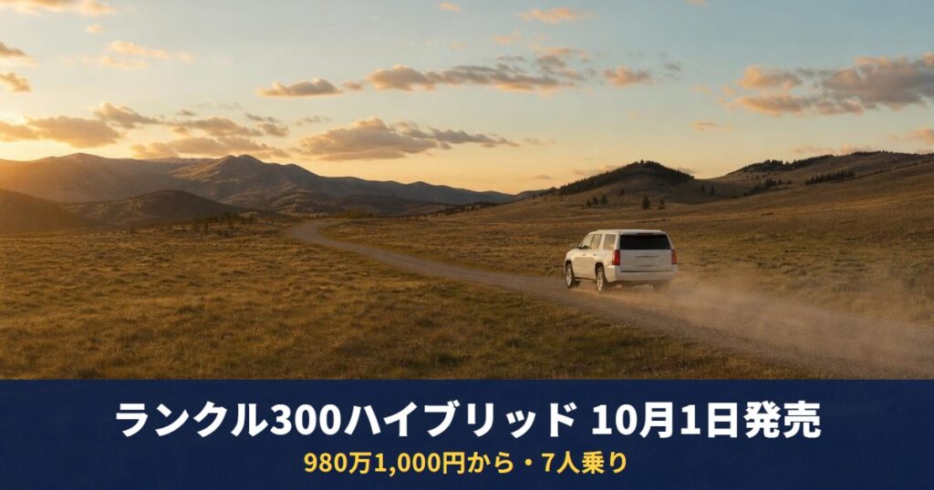 ランクル300ハイブリッドは10月1日発売｜980万1,000円から・7人乗り