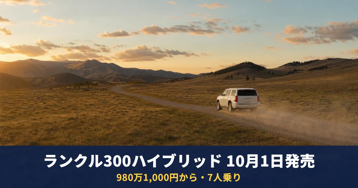 ランクル300ハイブリッドは10月1日発売｜980万1,000円から・7人乗り
