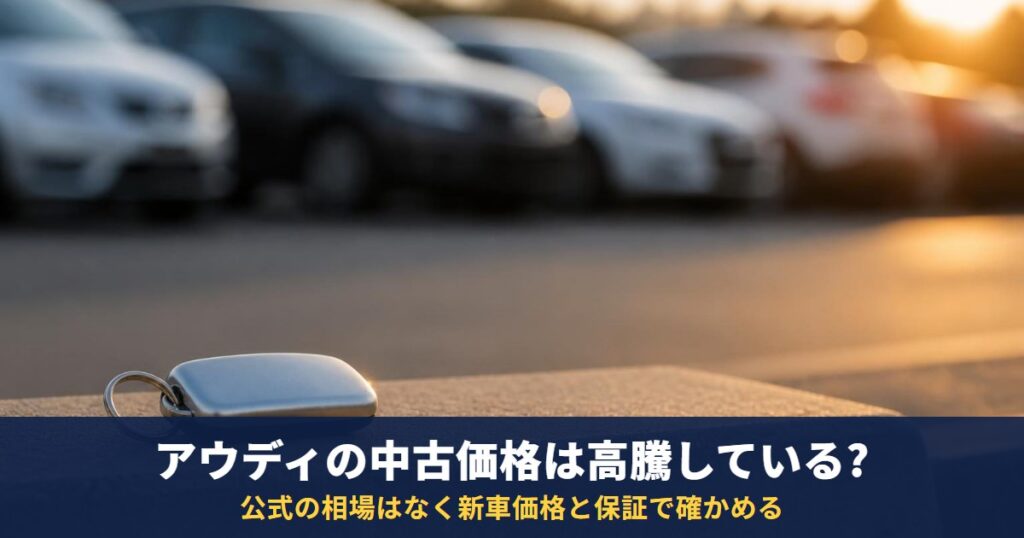 アウディの中古価格は高騰している?公式の相場はなく新車価格と保証で確かめる