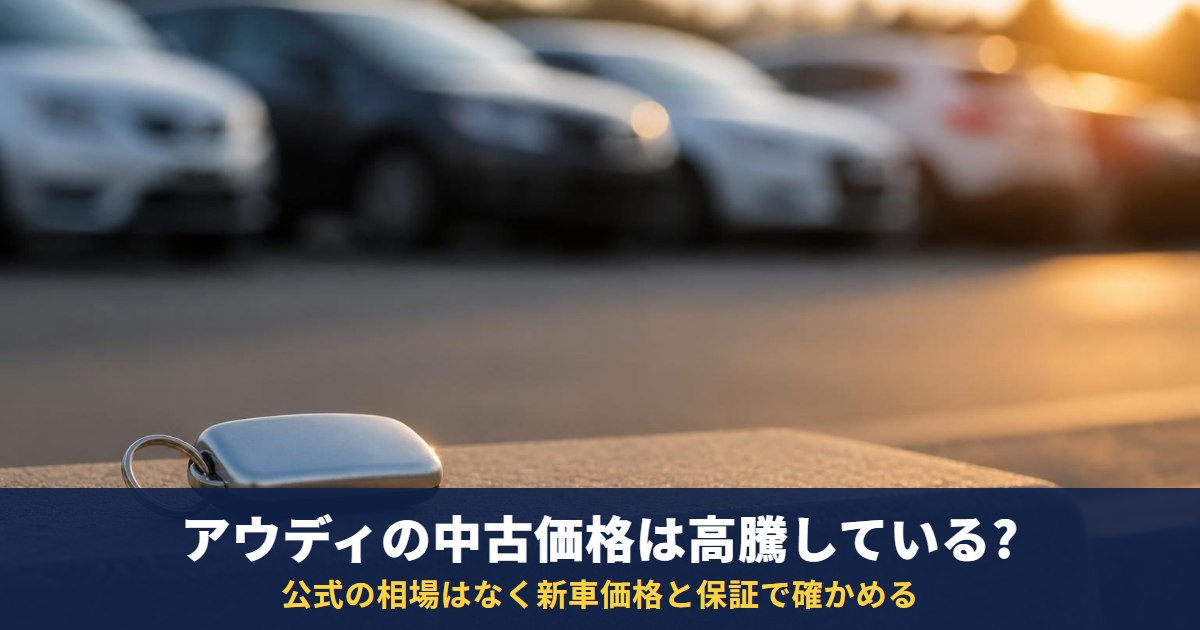 アウディの中古価格は高騰している?公式の相場はなく新車価格と保証で確かめる