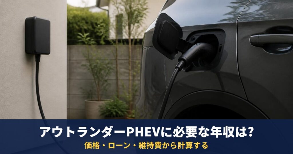 アウトランダーPHEVに必要な年収は?基準はなく価格・ローン・維持費から計算する
