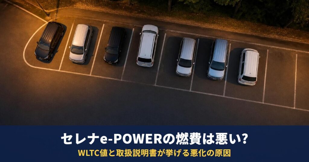 セレナe-POWERの燃費は悪い?WLTC値と取扱説明書が挙げる悪化の原因