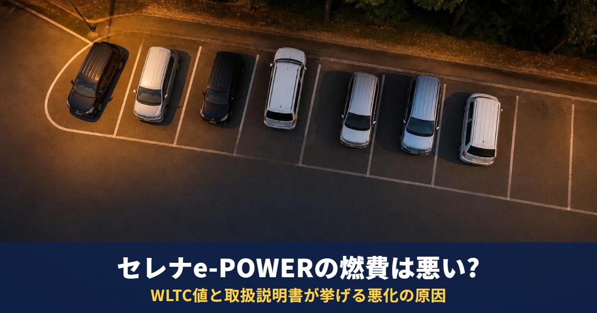 セレナe-POWERの燃費は悪い?WLTC値と取扱説明書が挙げる悪化の原因