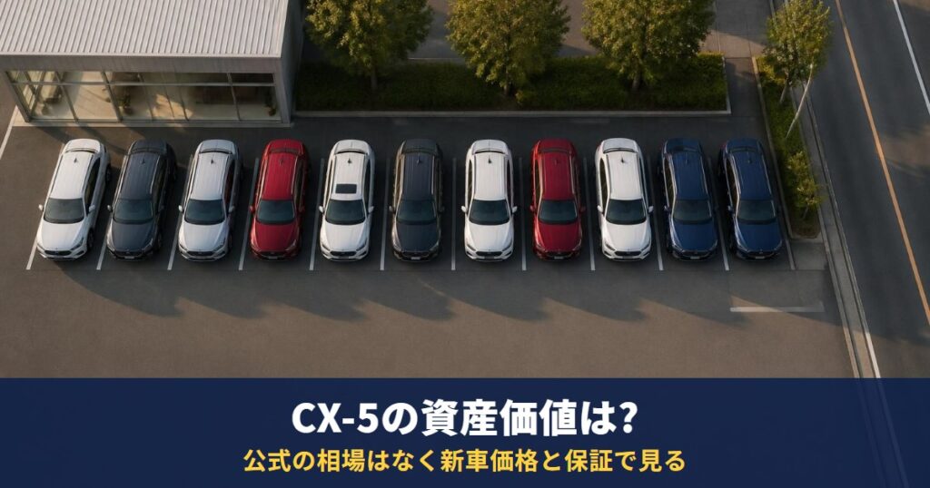 CX-5の資産価値はどう確かめる?公式の相場はなく新車価格と保証で見る
