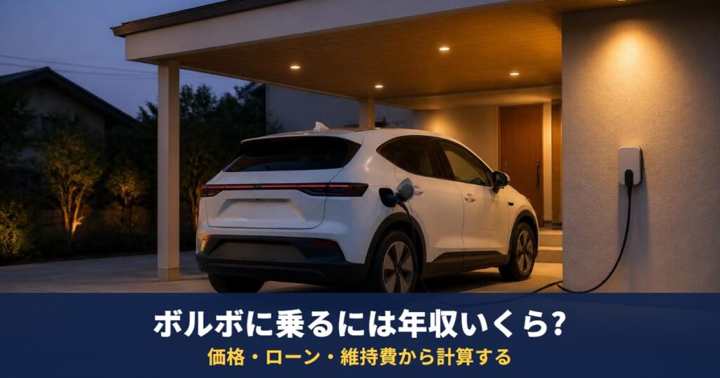 ボルボに乗るには年収いくら?基準はなく価格・ローン・維持費から計算する