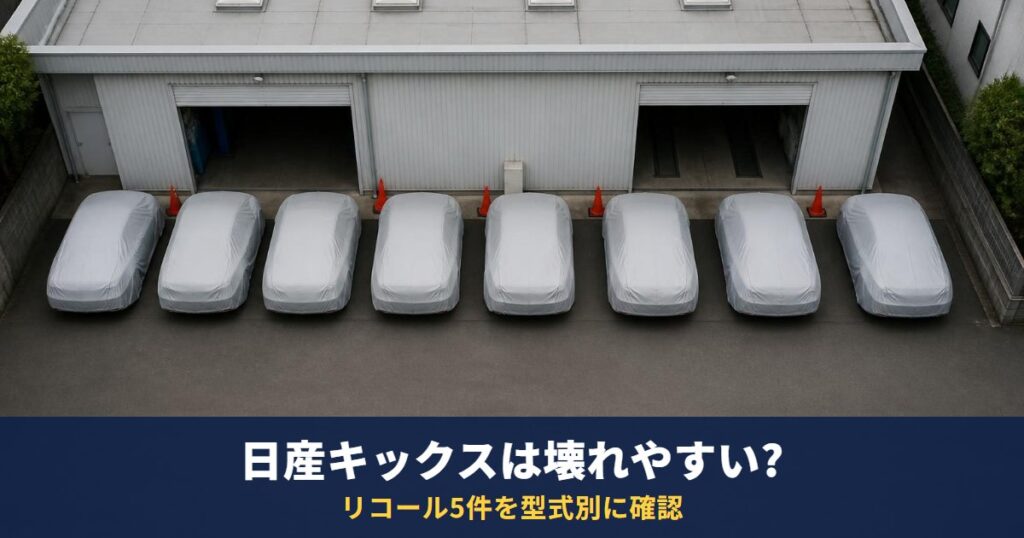 日産キックスは壊れやすい?故障率の公表はなく、リコール5件を型式別に確認